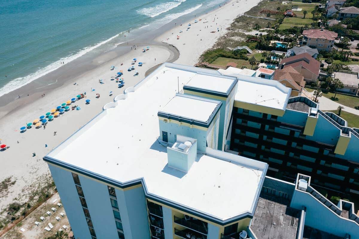 Monterey Bay oceanfront property roof replacement