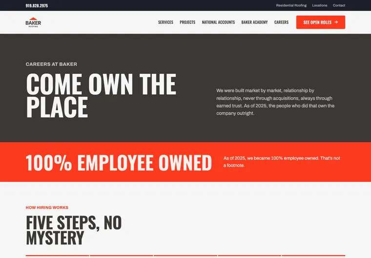 Careers page